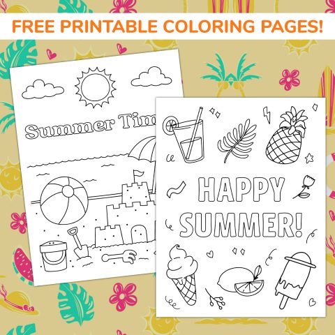Summer coloring pages printable